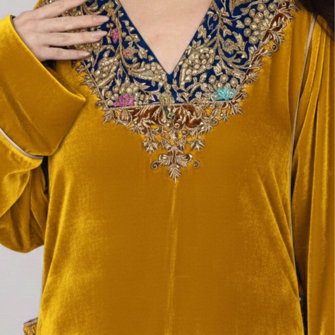 Zayna Velvet Jalabiya