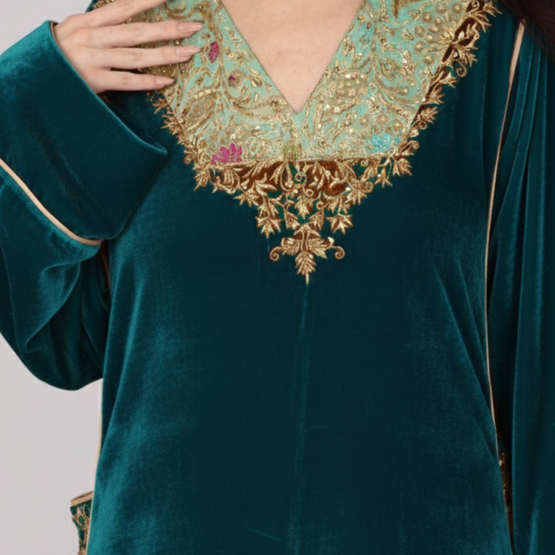 Zayna Velvet Jalabiya