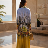 Golden Hour Silk Shirt Dress