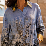 Golden Hour Silk Shirt Dress